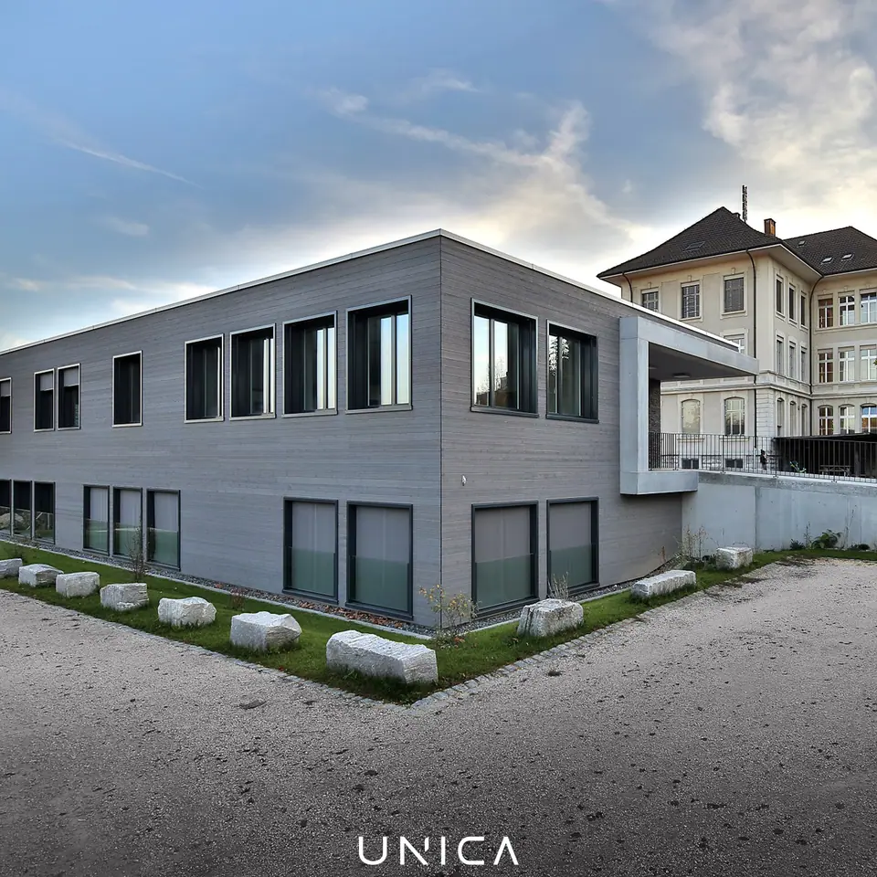 Gewerbebau mit moderner Architektur – geplant von UNICA Architektur AG